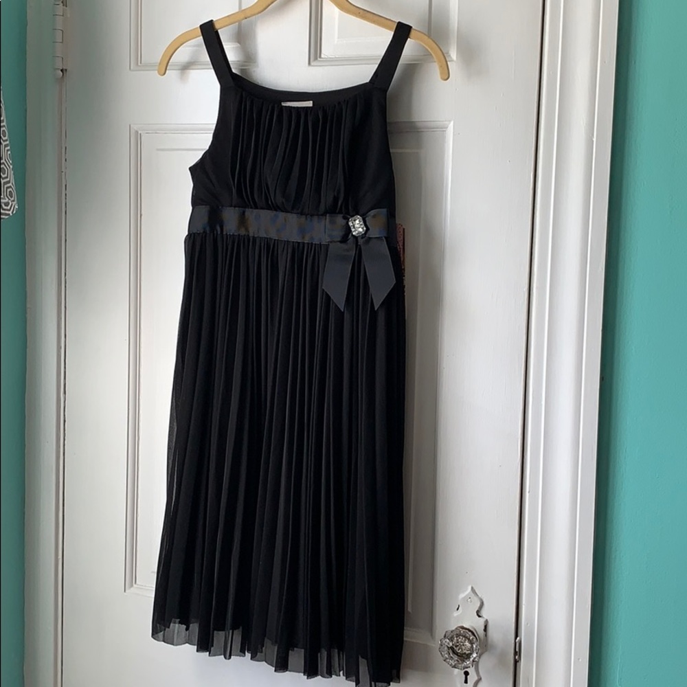 Jenny and Me black dress with jeweled bow